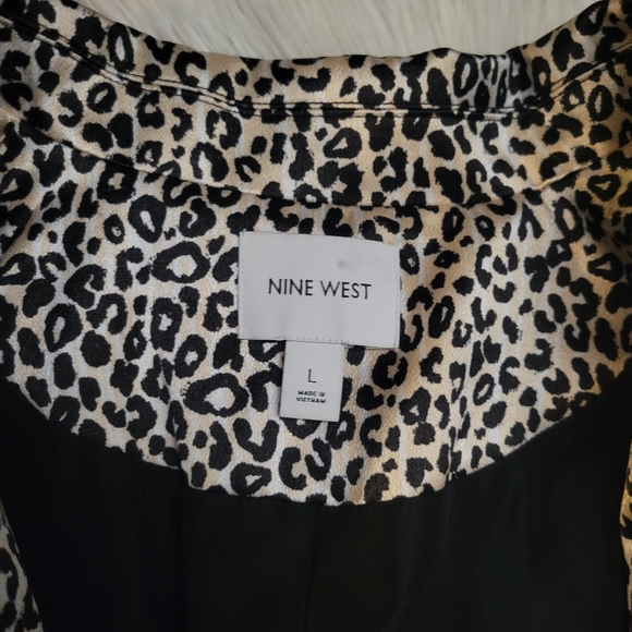 NINE WEST Animal Print Blazer Career Size Large - Picture 6 of 15